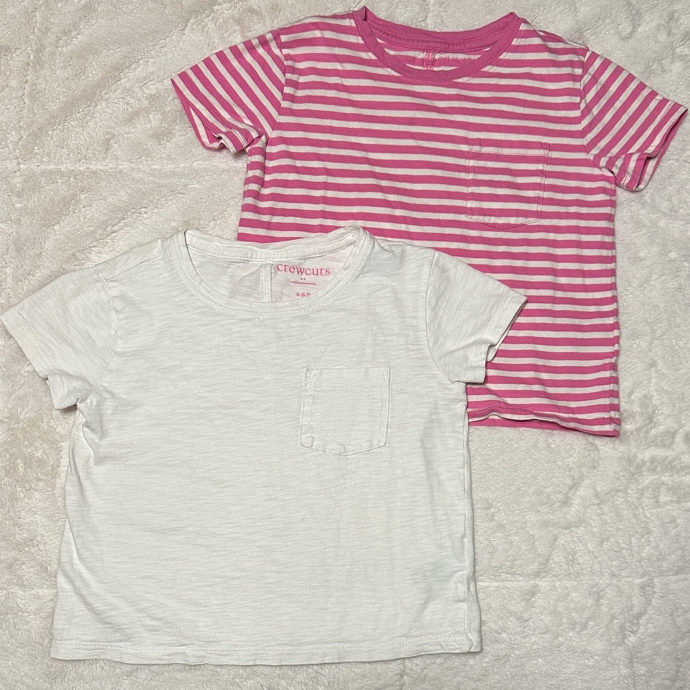 J. Crew Crewcuts Classic White Tee with Pocket